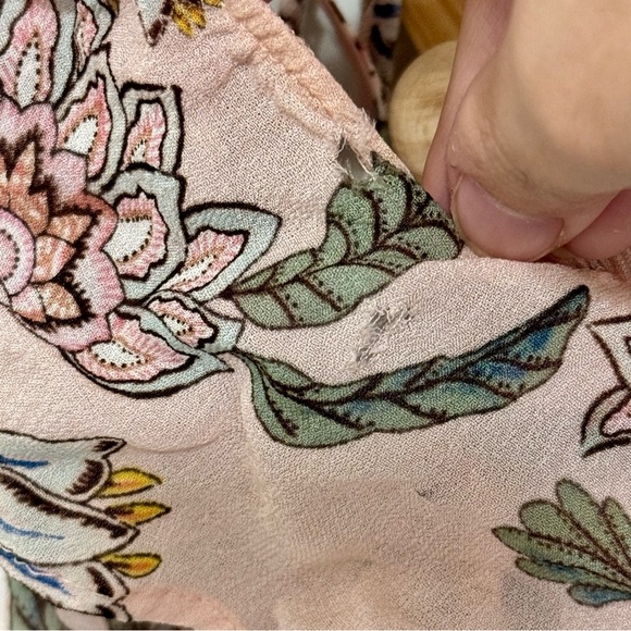 For Love & Lemons Floral Aurora Bee Balm Print Mini Ruffle Dress Size S - Picture 8 of 9